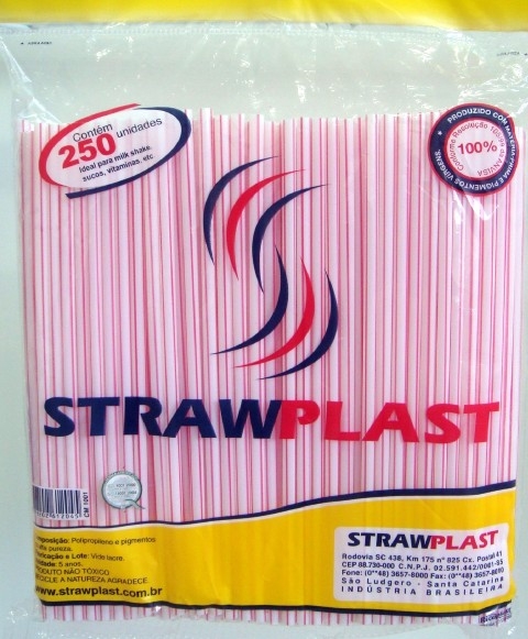 STRAW - CANUDO COMUM VERMELHO 05MM (CM-1001) - CX.12X250UN