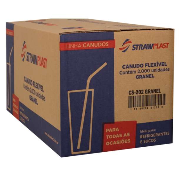 STRAW - CANUDO FLEX VERMELHO 06MM (CS-202) GRANEL - CX.2000UN