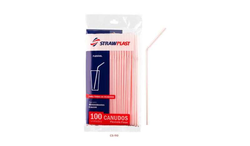 STRAW - CANUDO FLEX VERMELHO 4,7MM (CS-110) - PT.100UN